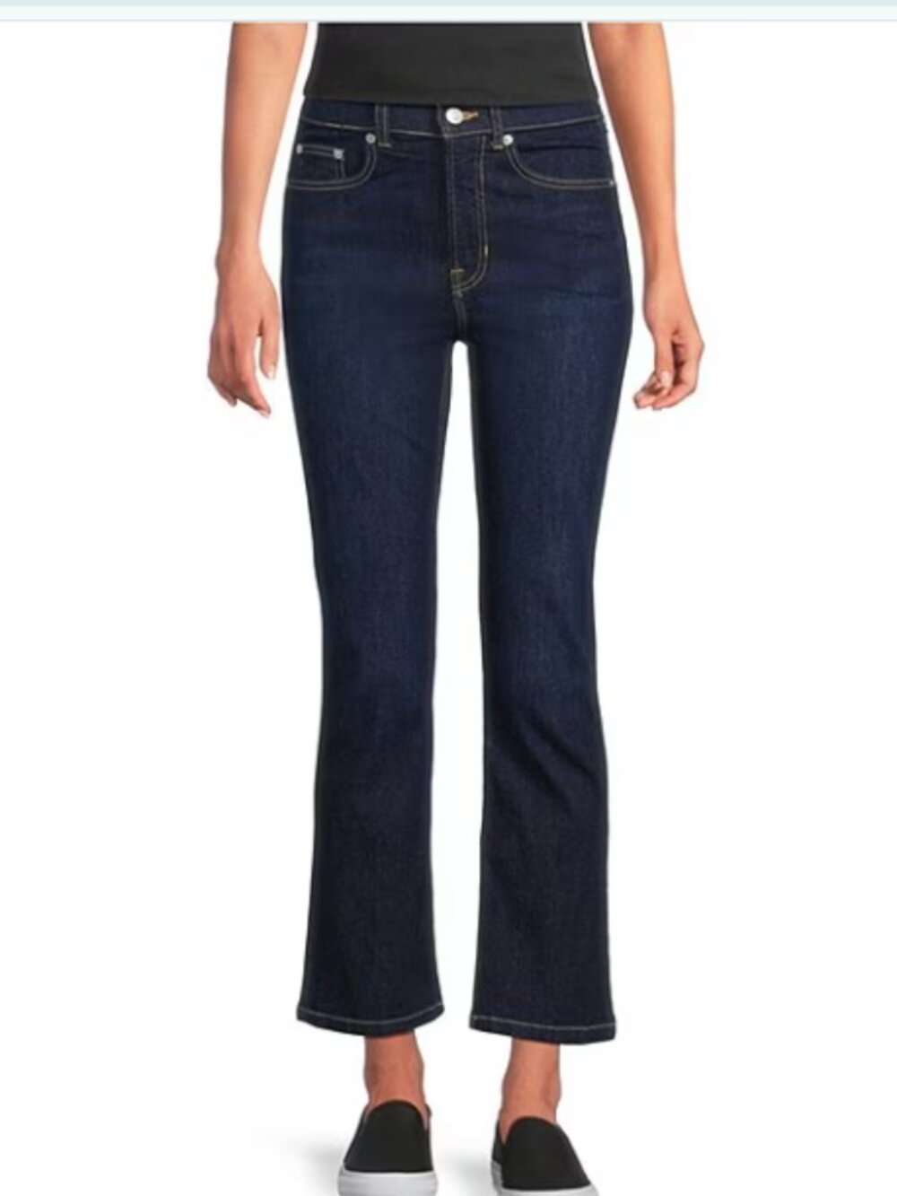 NWT Spanx Lycra Fitsense Kick Flare Jeans ReDefine Cropped Hayward Wash Size 8